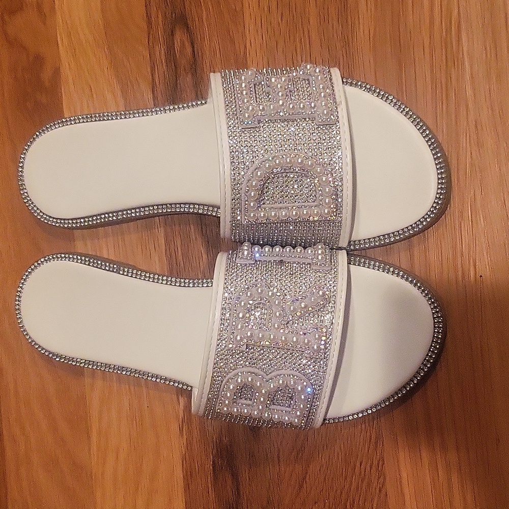Bride rhinestone sandals size 7
